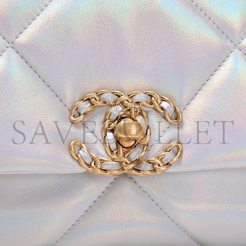 CHANEL IRIDESCENT MEDIUM 19 FLAP AS1160 (26*17*8cm)