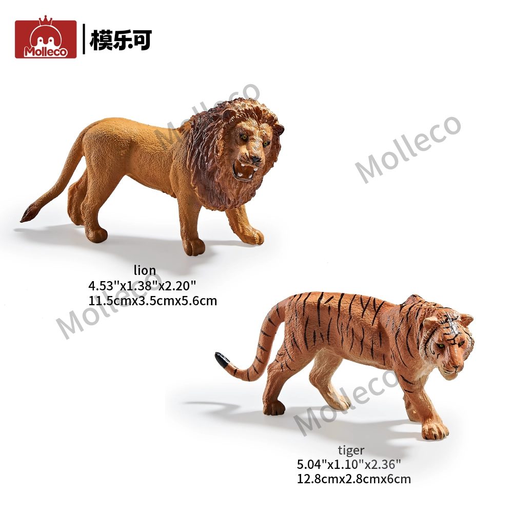 Molleco Animal Figure Toys for Kids and Children Lion + Tiger CP001-1-2