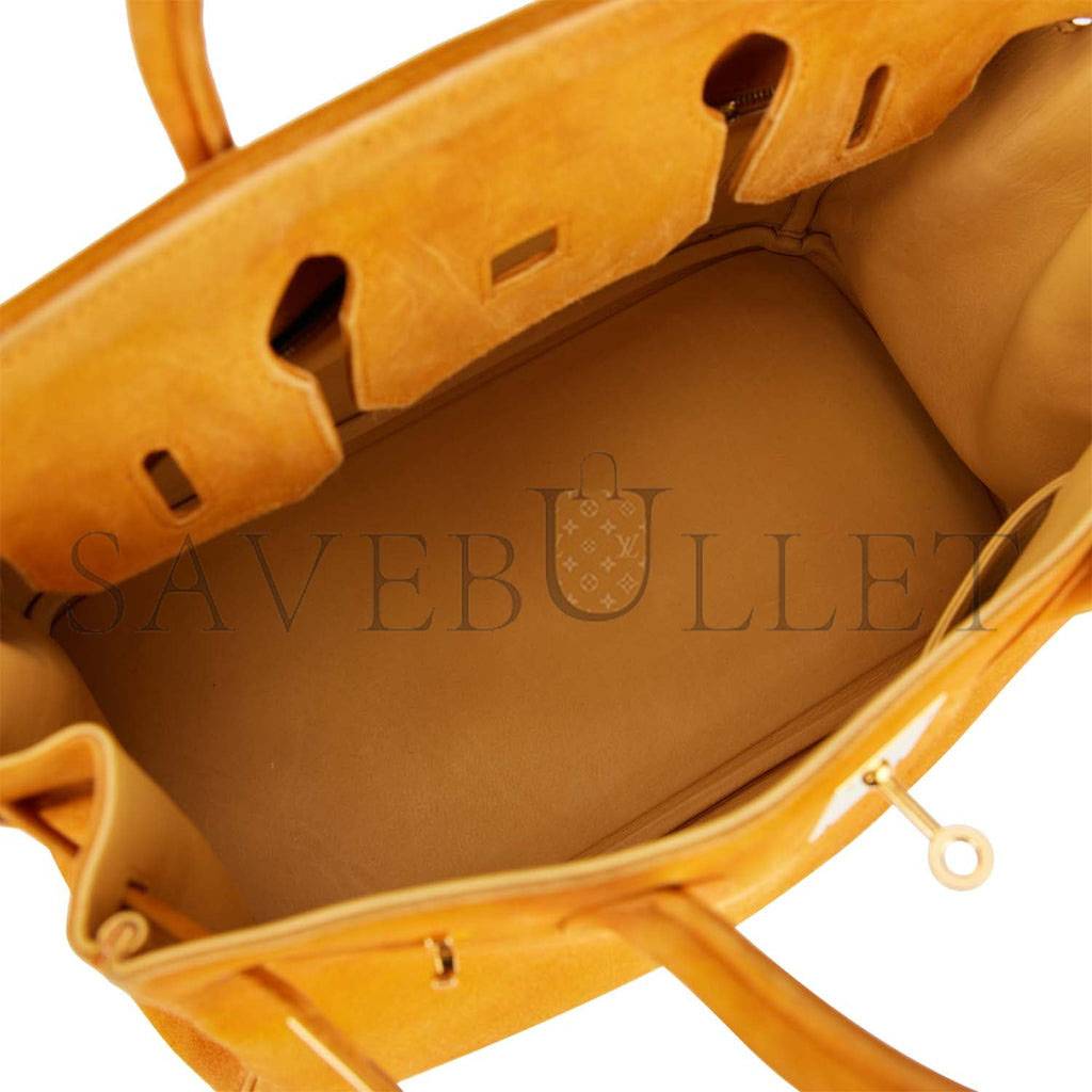 HERMES BIRKIN 30 SUEDE GOLD HARDWARE (30*22*16cm)