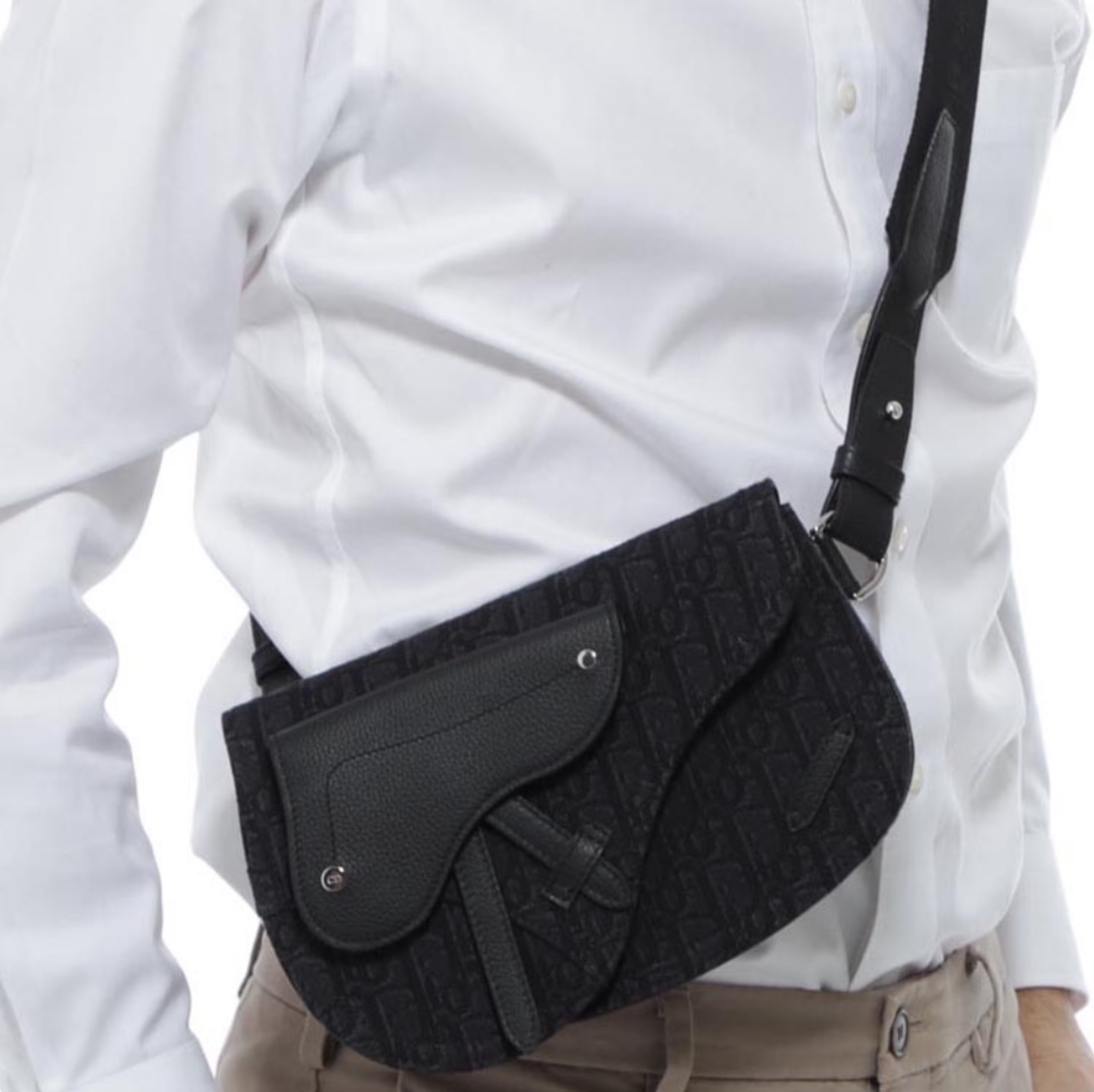 Dior Saddle  Embroidery Crossbody Bag（10A Mirror Version）