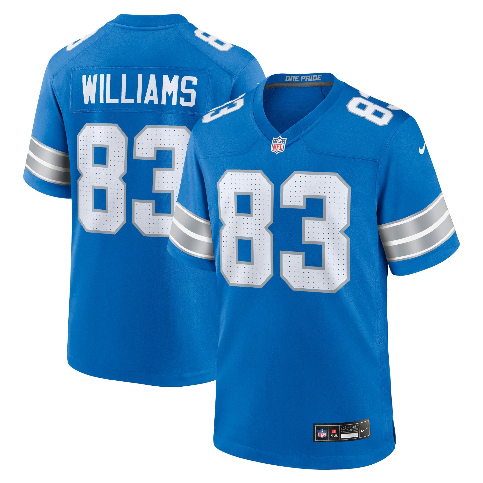 Isaiah Williams Detroit Lions  Game Jersey -  Blue