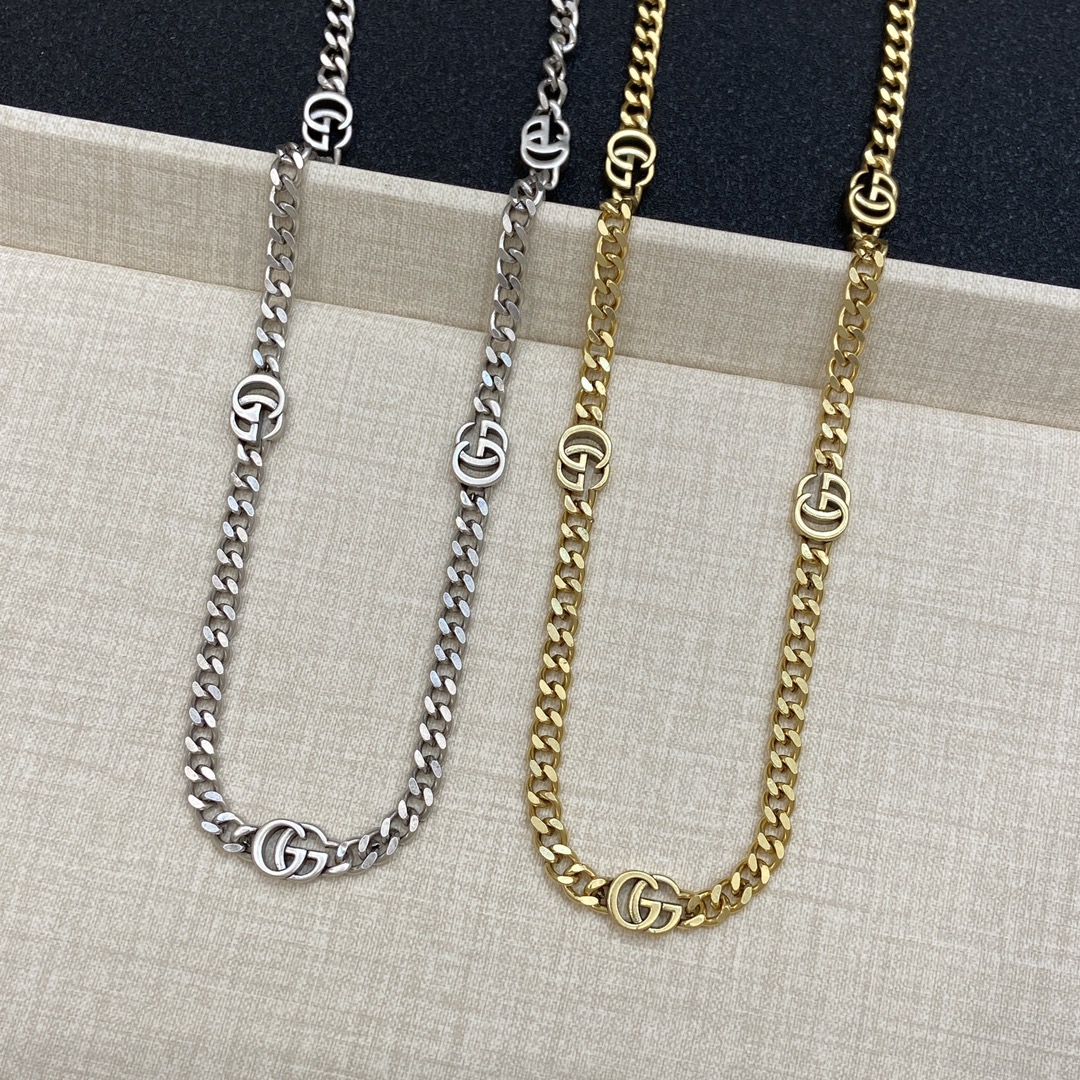 TOP GUCCI GG Necklace - Gold & Silver