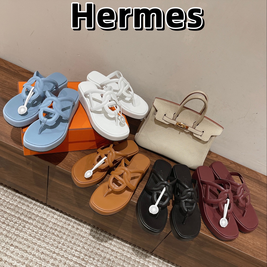 TOP HERMES Gipsy Flats Mules - 4 Color