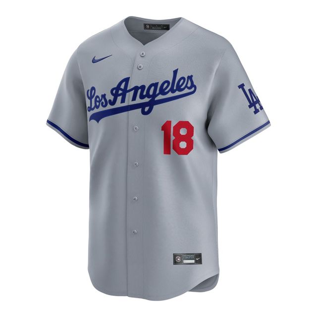 Los Angeles Dodgers #18 Yoshinobu Yamamoto Flexbase Royal Grey Jersey