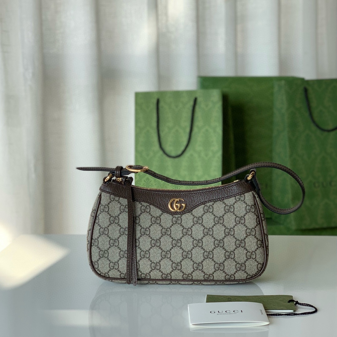 TOP GUCCI Ophidia Bag 25X15.5X6cm - Brown