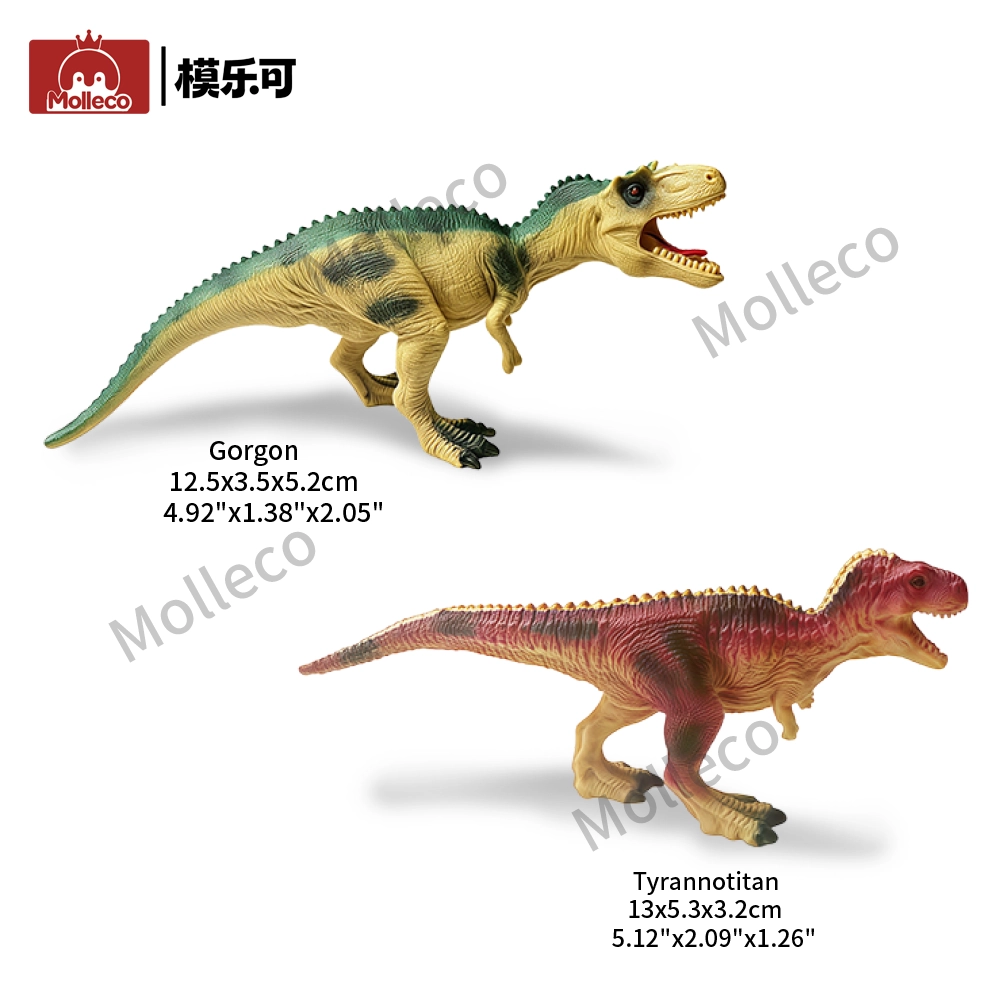 Molleco Dinosaur Figure Toys for Kids and Children Guanlong+Tyrannotitan CP0158
