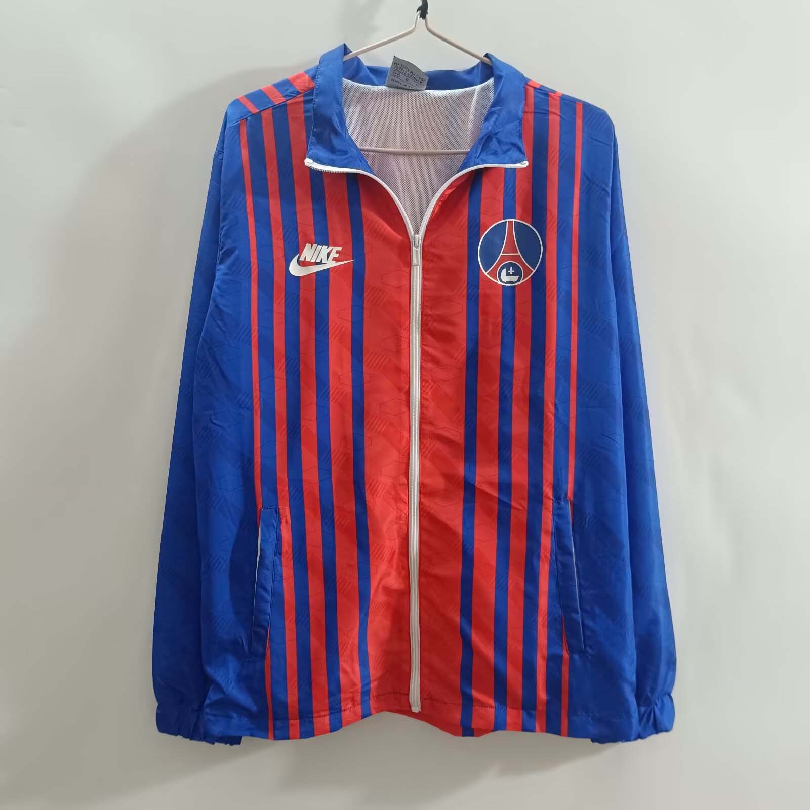 2025/2026 PSG Windbreaker Red and blue Football Shirt 1:1 Thai Quality