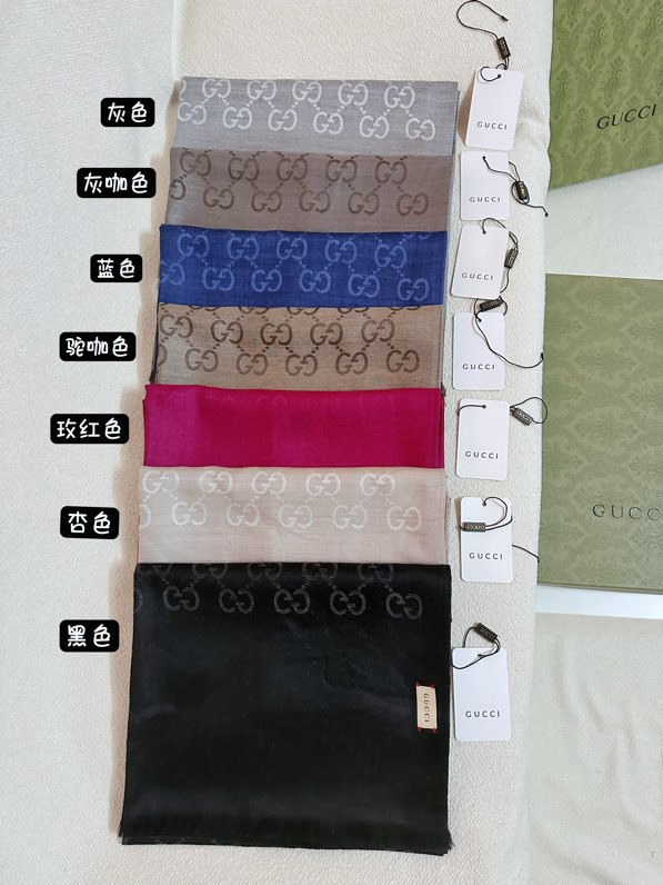 TOP GUCCI Cashmere Scarf  70 ＊200cm - 7 Colors