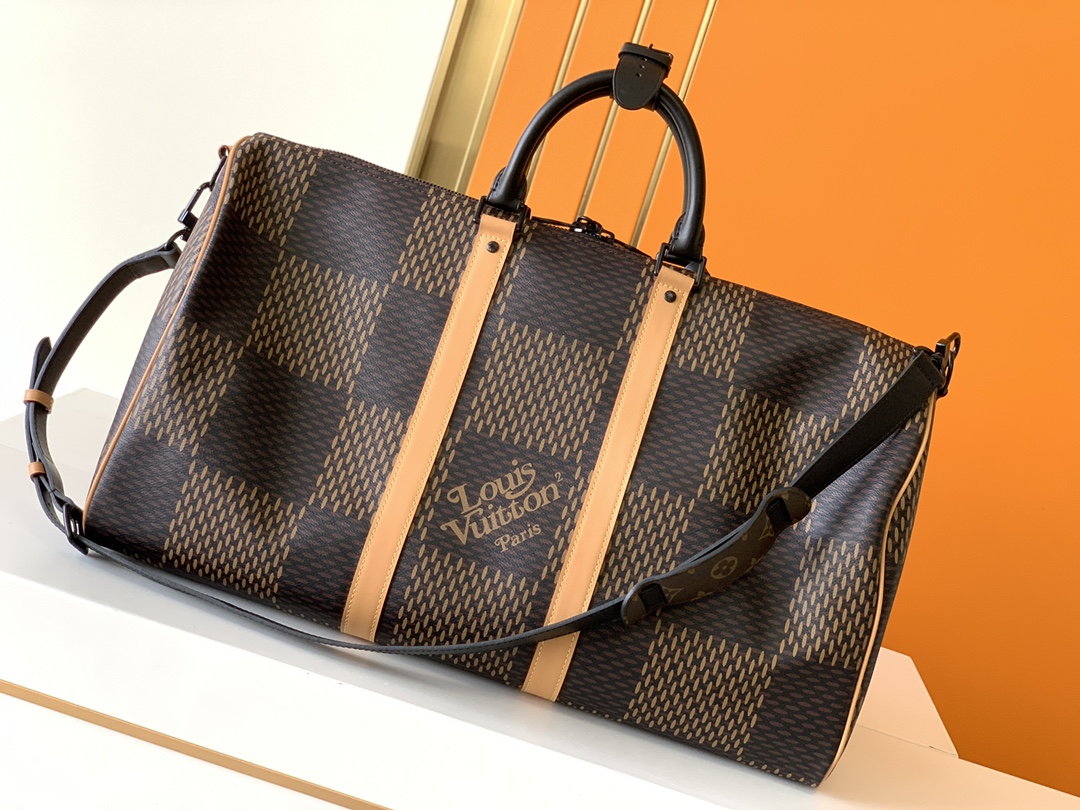 TOP Louis Vuitton LV Keepall Bandoulière 50 Handbag 50 x 29 x 23cm- Brown