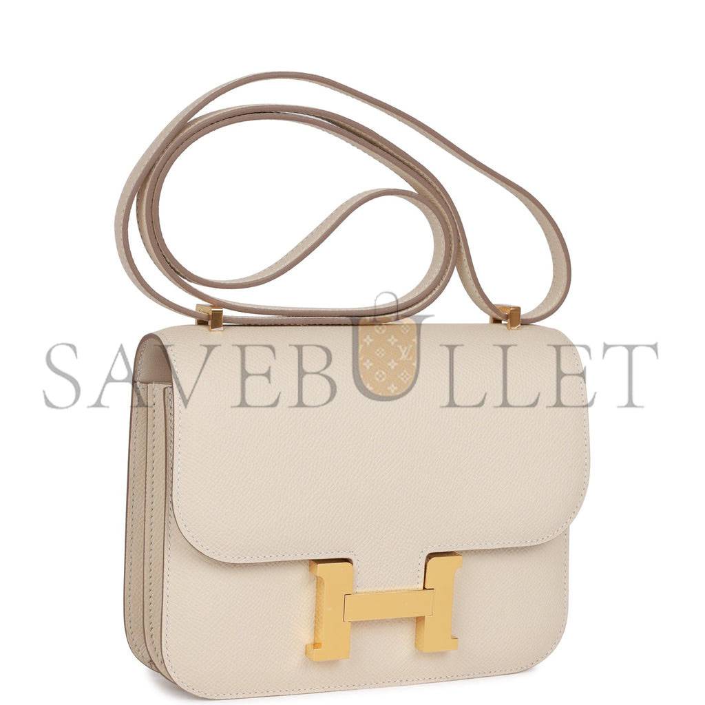 HERMES CONSTANCE 18 CRAIE EPSOM GOLD HARDWARE (18*15*4cm)