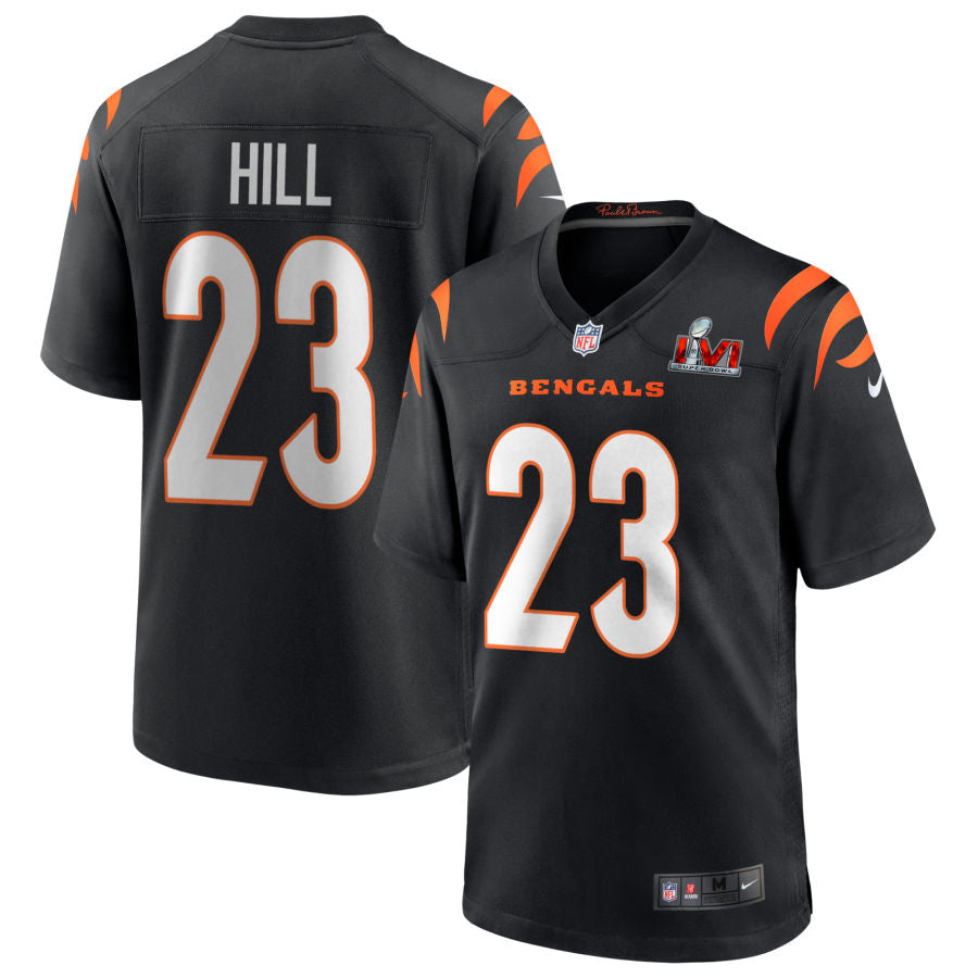 Dax Hill Cincinnati Bengals  Super Bowl LVI Game Jersey - Black