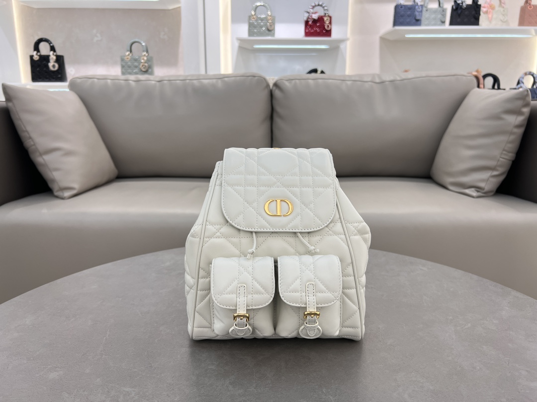 TOP Christian Dior Small Dior Caro Backpack 23×26.7×12.5cm -2 Colors