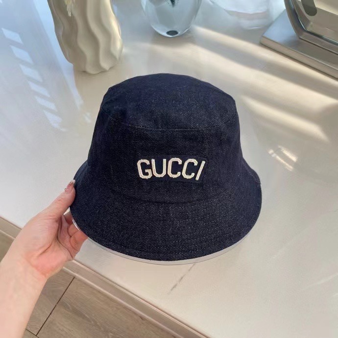 TOP GUCCI Cowboy Fisherman Hat - Denim Blue