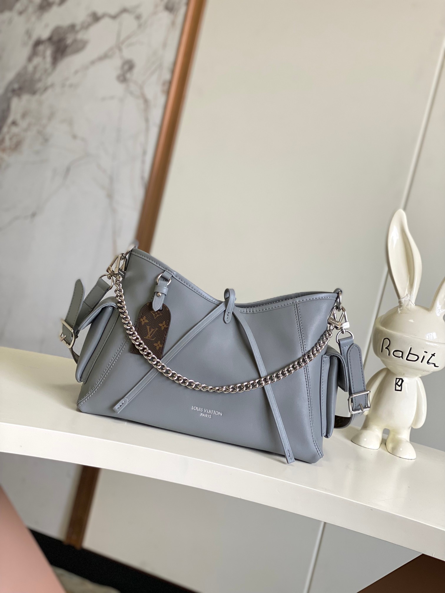 TOP Louis Vuitton LV CarryAll Cargo PM Bag 33.5 x 23 x 15 cm -Grey