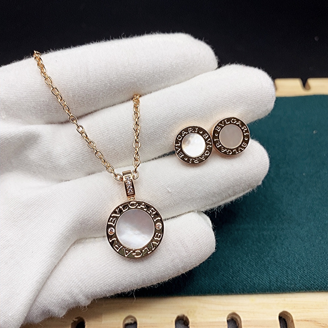TOP BVLGARI Necklace Earrings Set