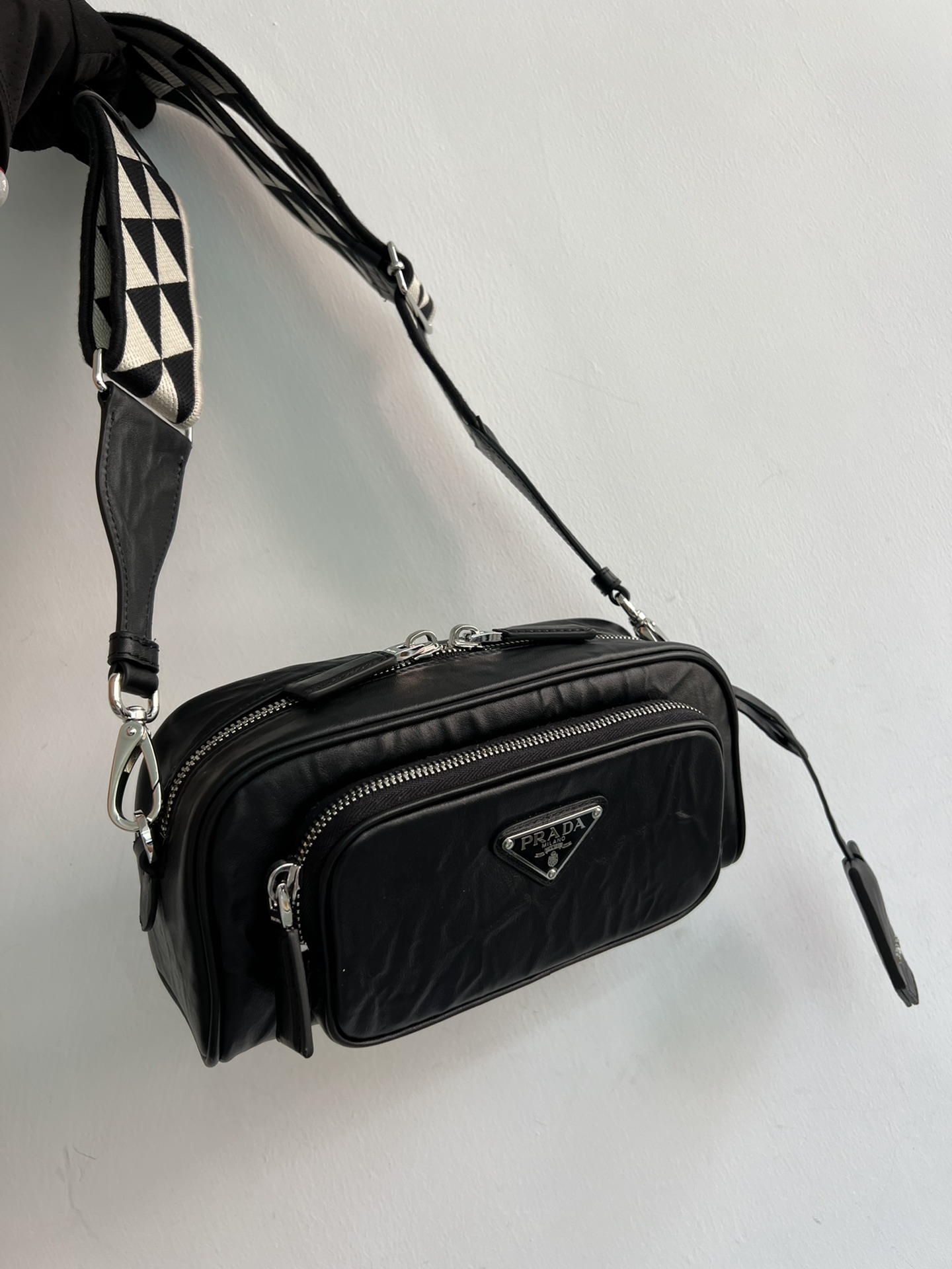 Top PRADA Show Style Pleated 1BH198 Soft Leather Bag 23×10×8 cm - 4 Colors
