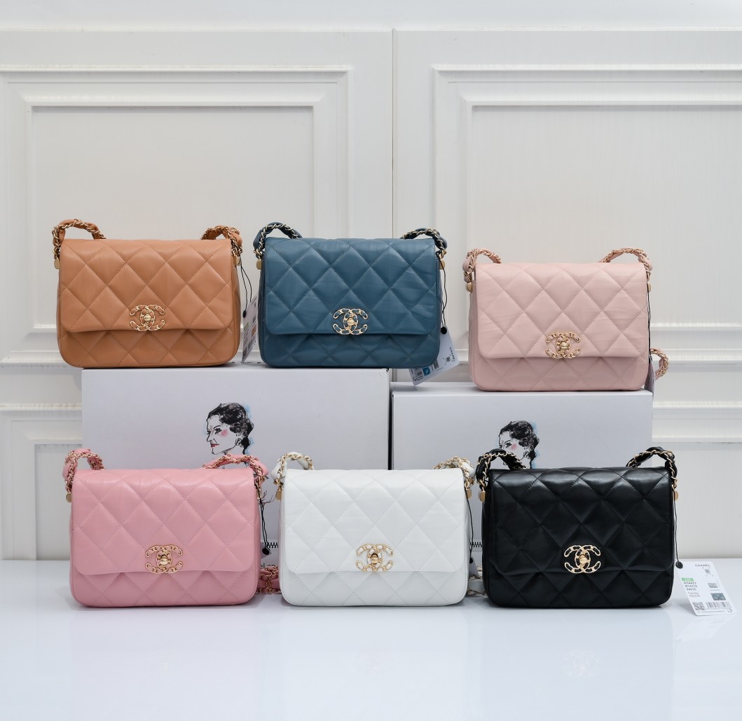 TOP CHANEL 23K Cowhide Flab Bags 13.5×20.5×5cm - 6 Colors