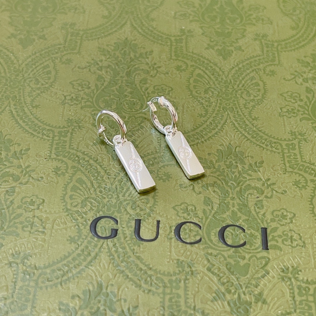 TOP GUCCI  Earrings-Sliver