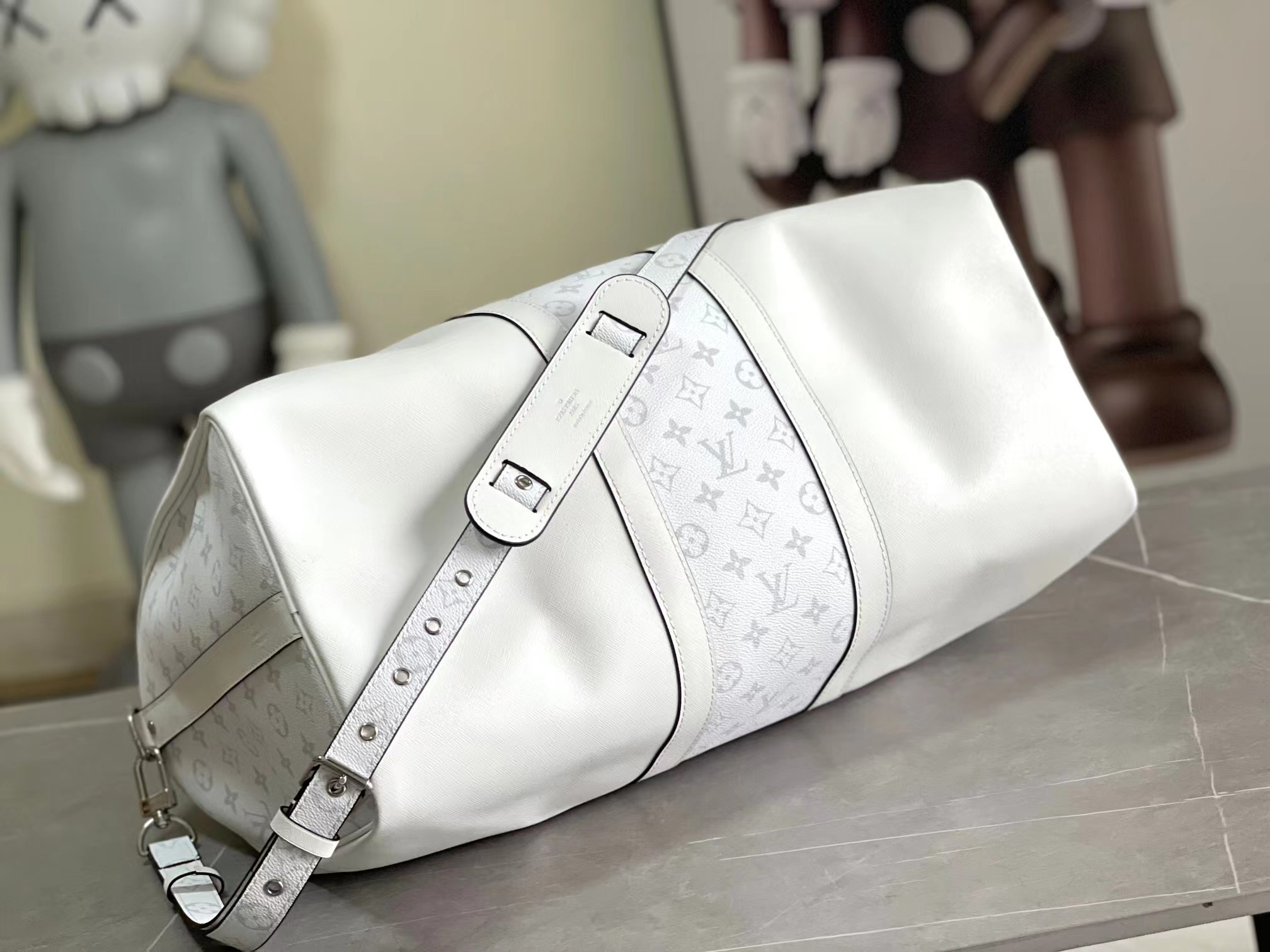 TOP Louis Vuitton LV Loui$ Vu!tt Keepall Full Leather Handbag 50 CM