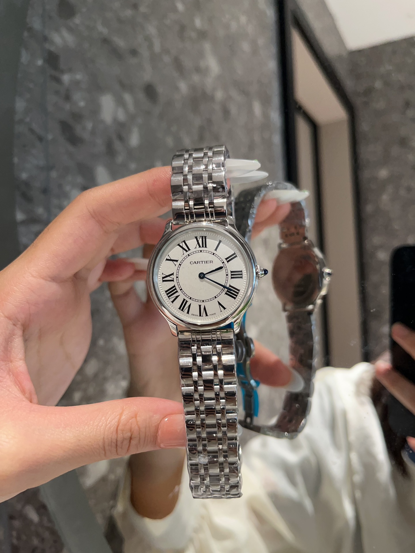 TOP Cartier Ronde Must de Cartier White Dial-2 Sizes