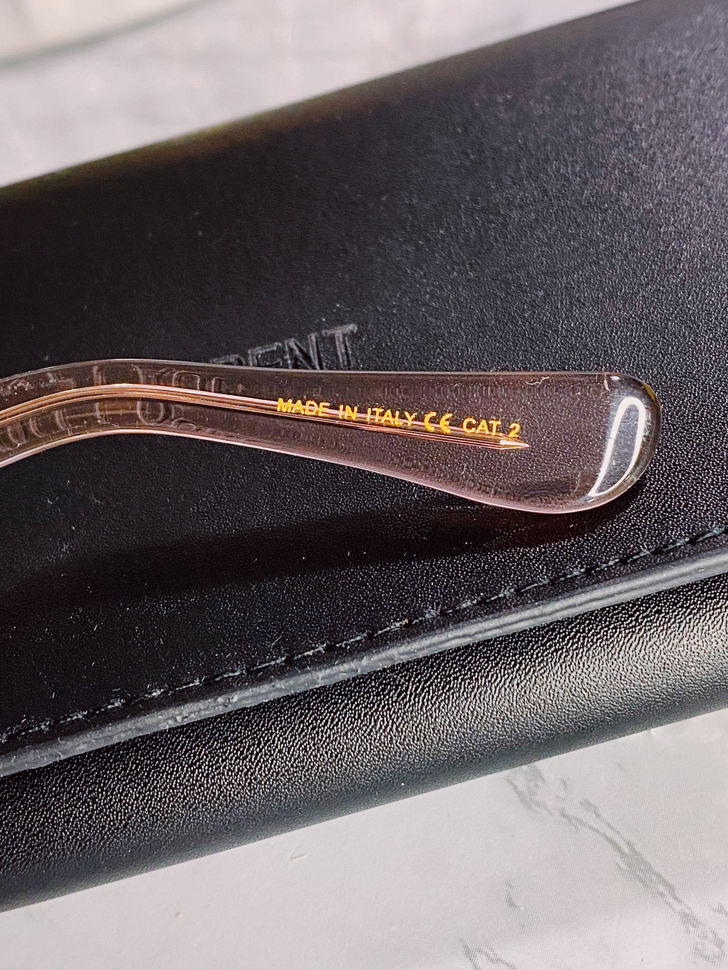 TOP Yves Saint Laurent YSL YSL Clear Sunglasses - Pink