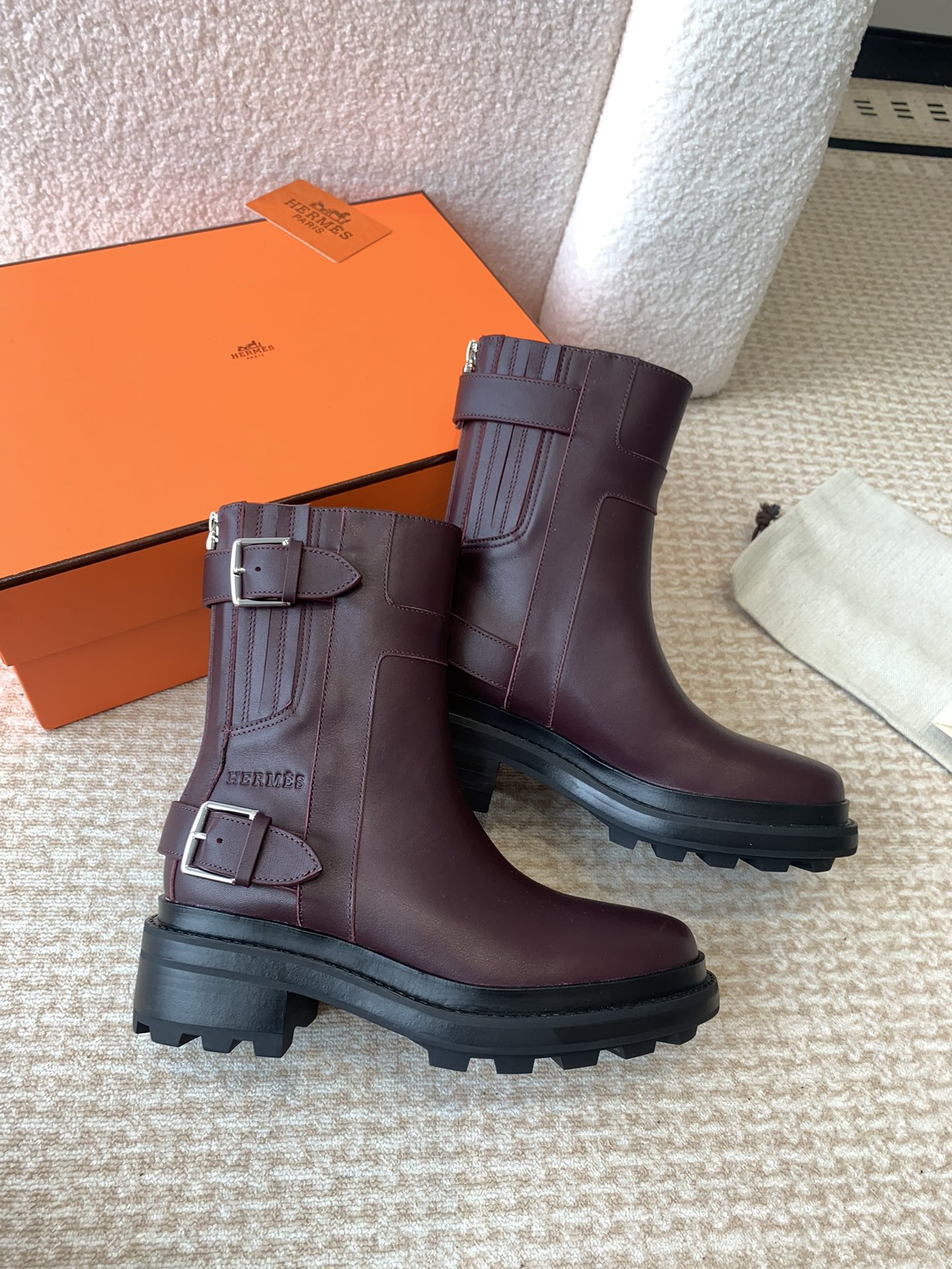 TOP HERMES Chelsea Ankle Martin Boots - 3 Color