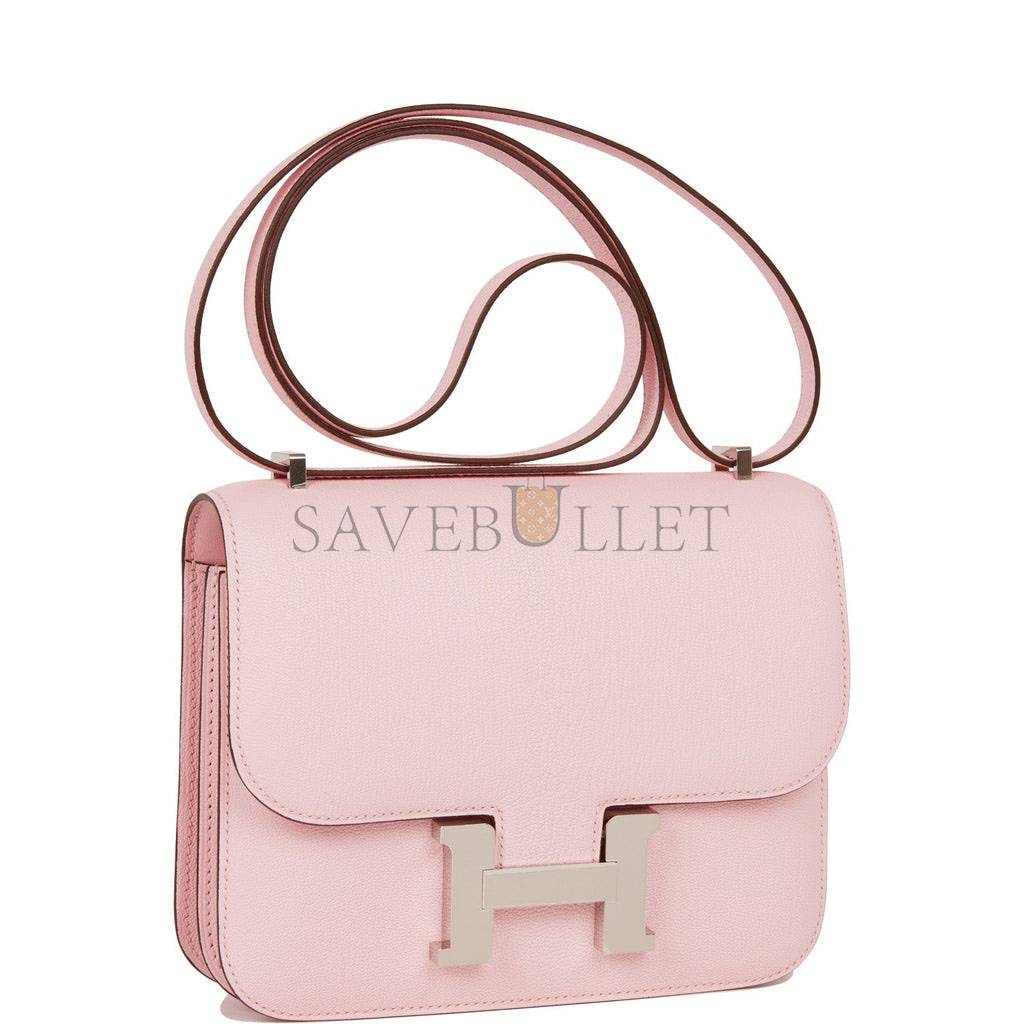 HERMES CONSTANCE 18 CHEVRE PALLADIUM HARDWARE (18*15*4cm)