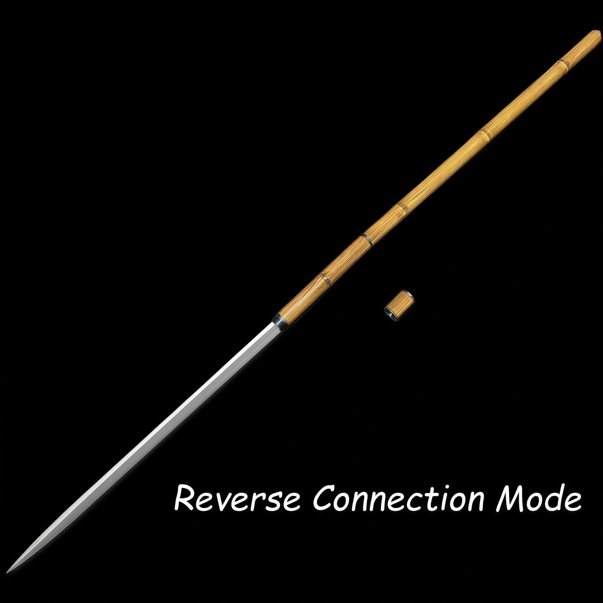 Bamboo Handle Cosplay Prop Sword | Decorative Anime Style Sword for Costume & Home Display