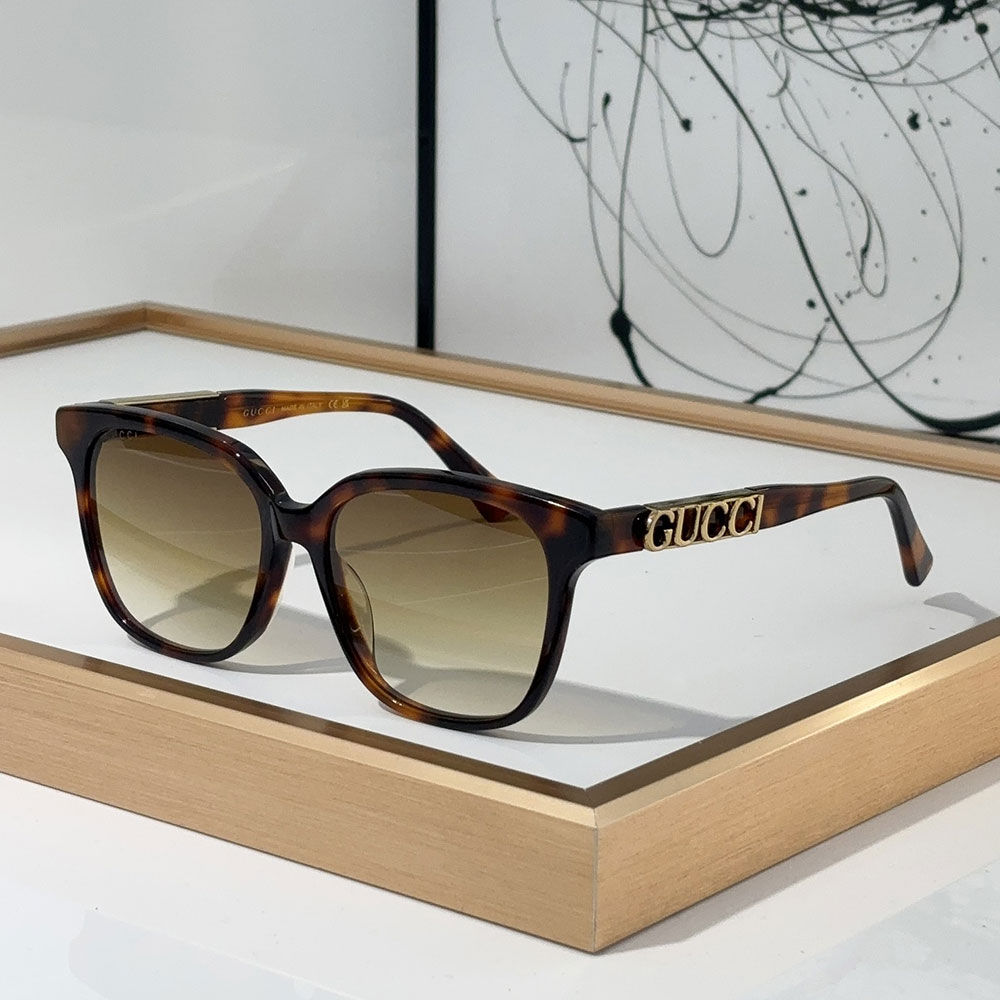 Gucci  Mirror leg Logo sunglasses Top quality （Replica）