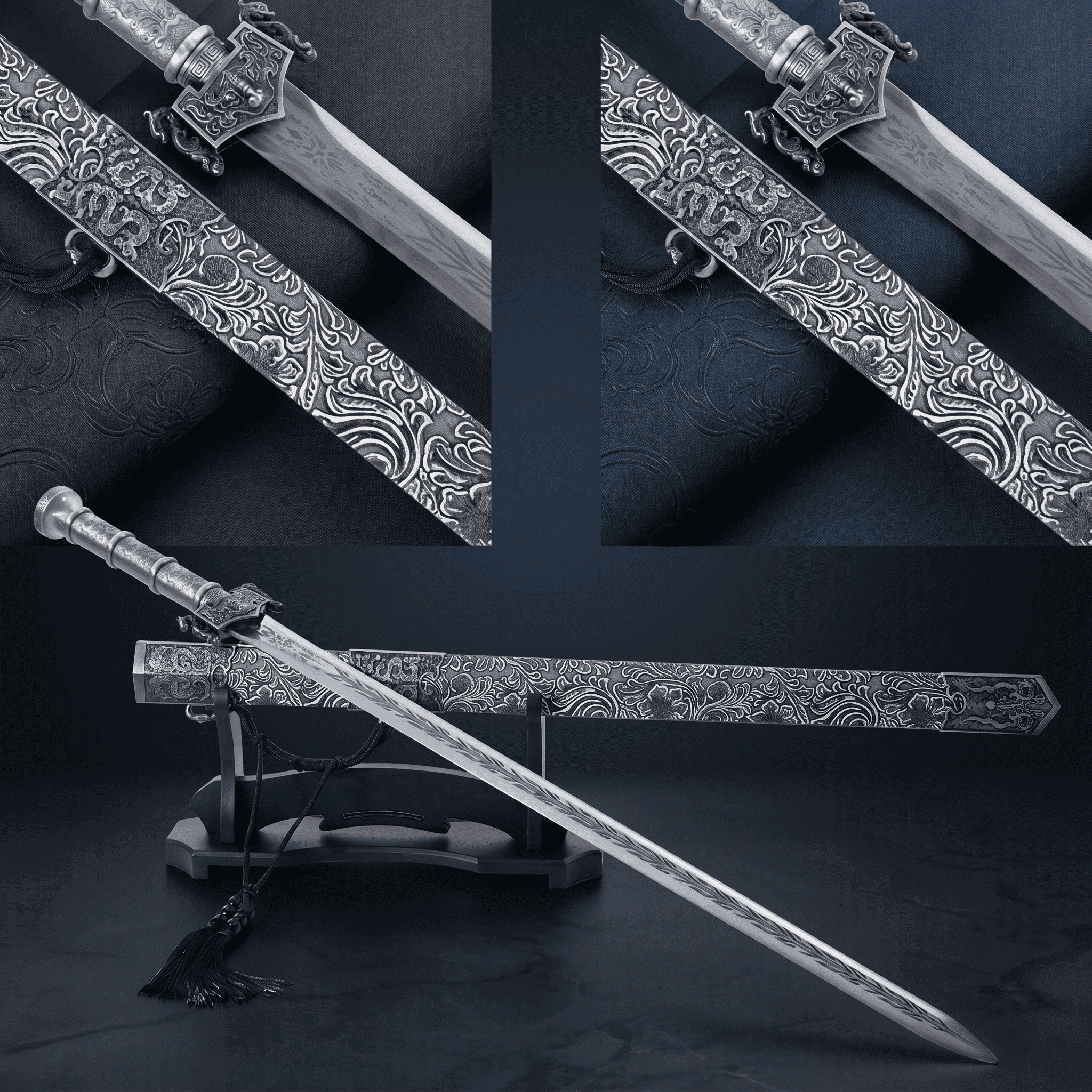 Dragon-Mounted Long Sword – Unsharpened Chinese Collectible (Non-Weapon)