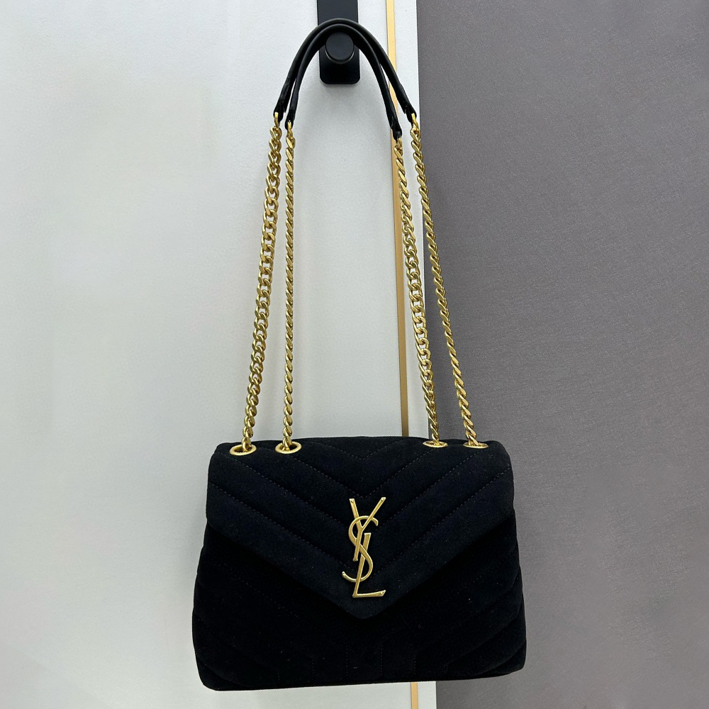Saint Laurent LOULOU Quilted Suede Bag (Replica)