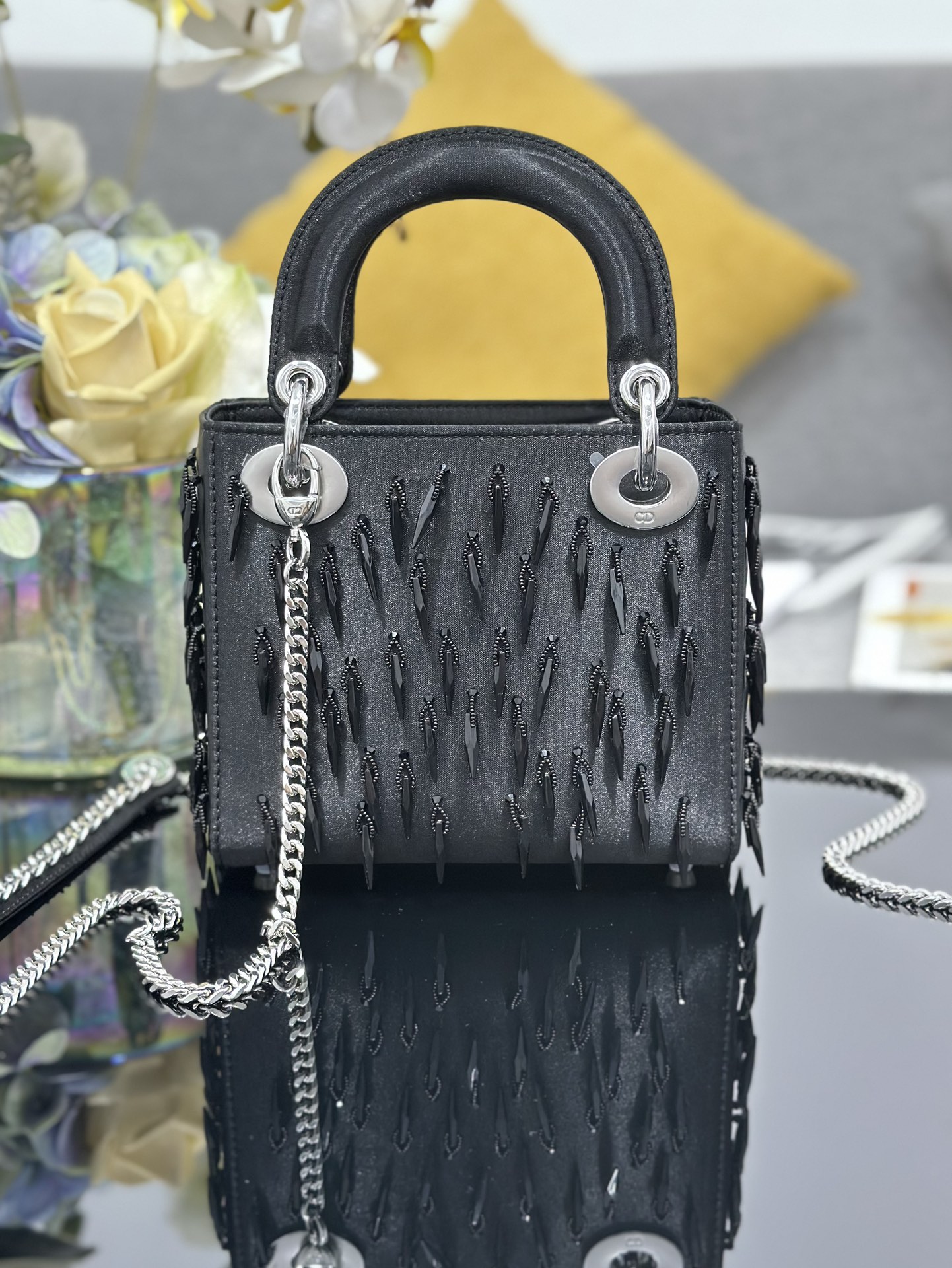 TOP Christian Dior Lady Dior Bag 17x15x7 cm - Black