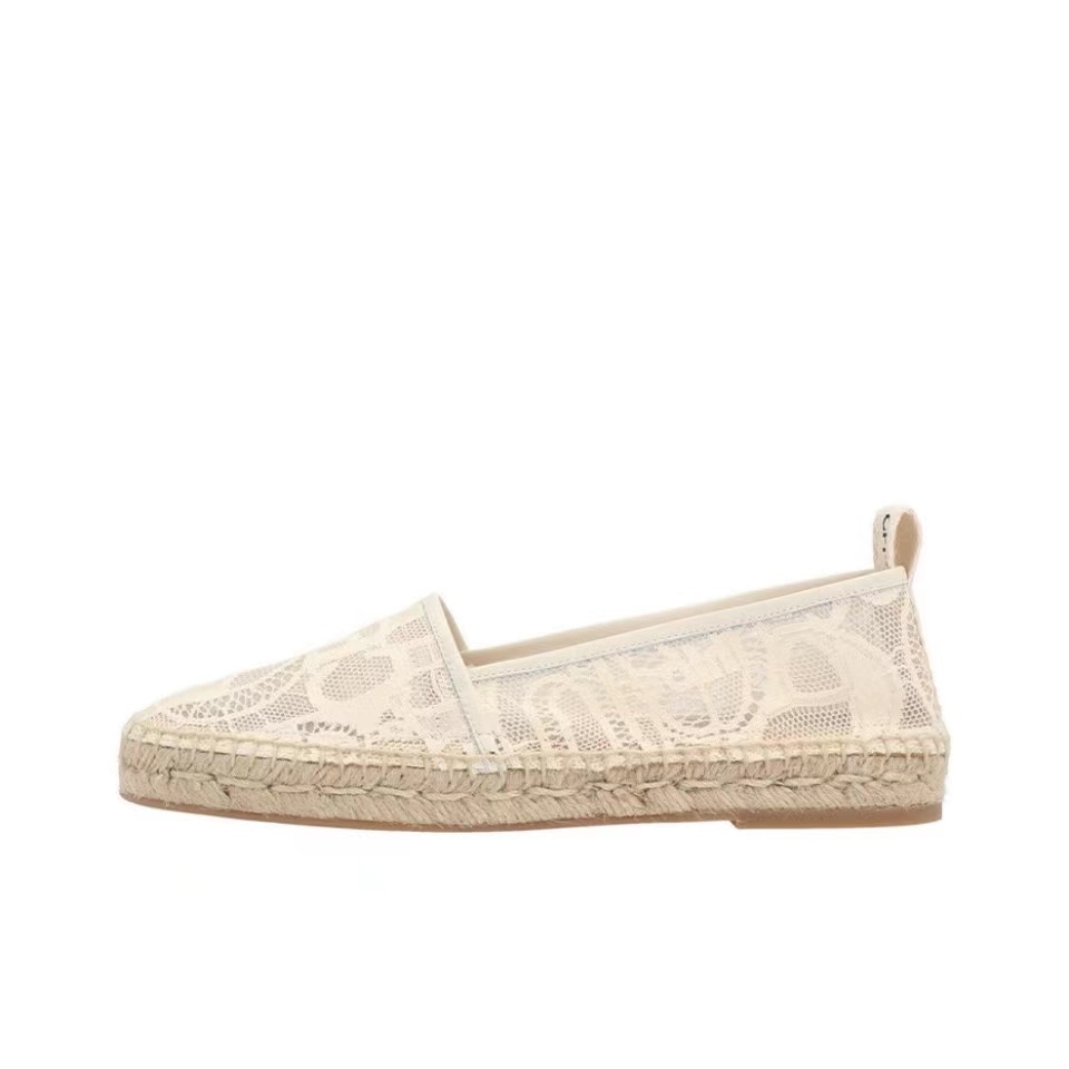 Chloe Woven Straw Stylish Casual Flats Shoes Sandal (Replica)