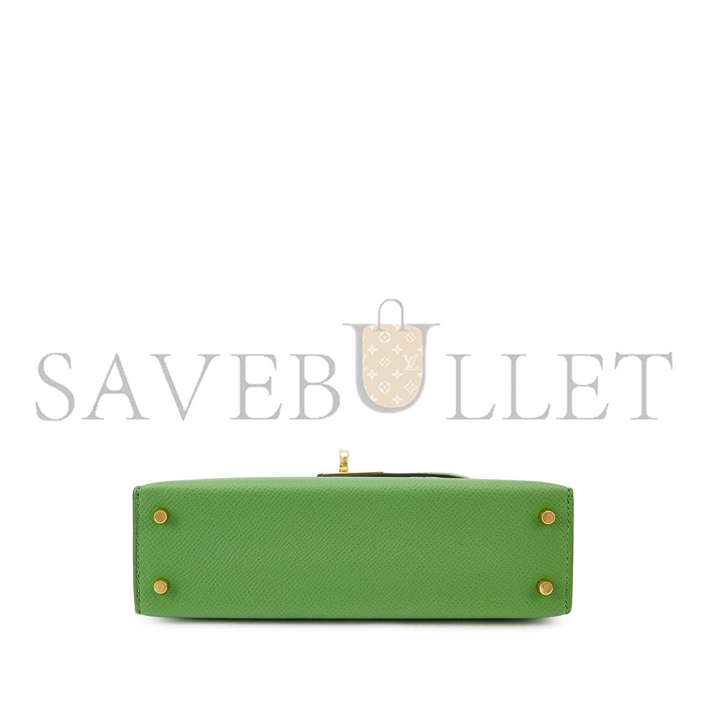 HERMÈS EPSOM MINI KELLY II 20 GOLD HARDWARE (19*12*5.5cm)
