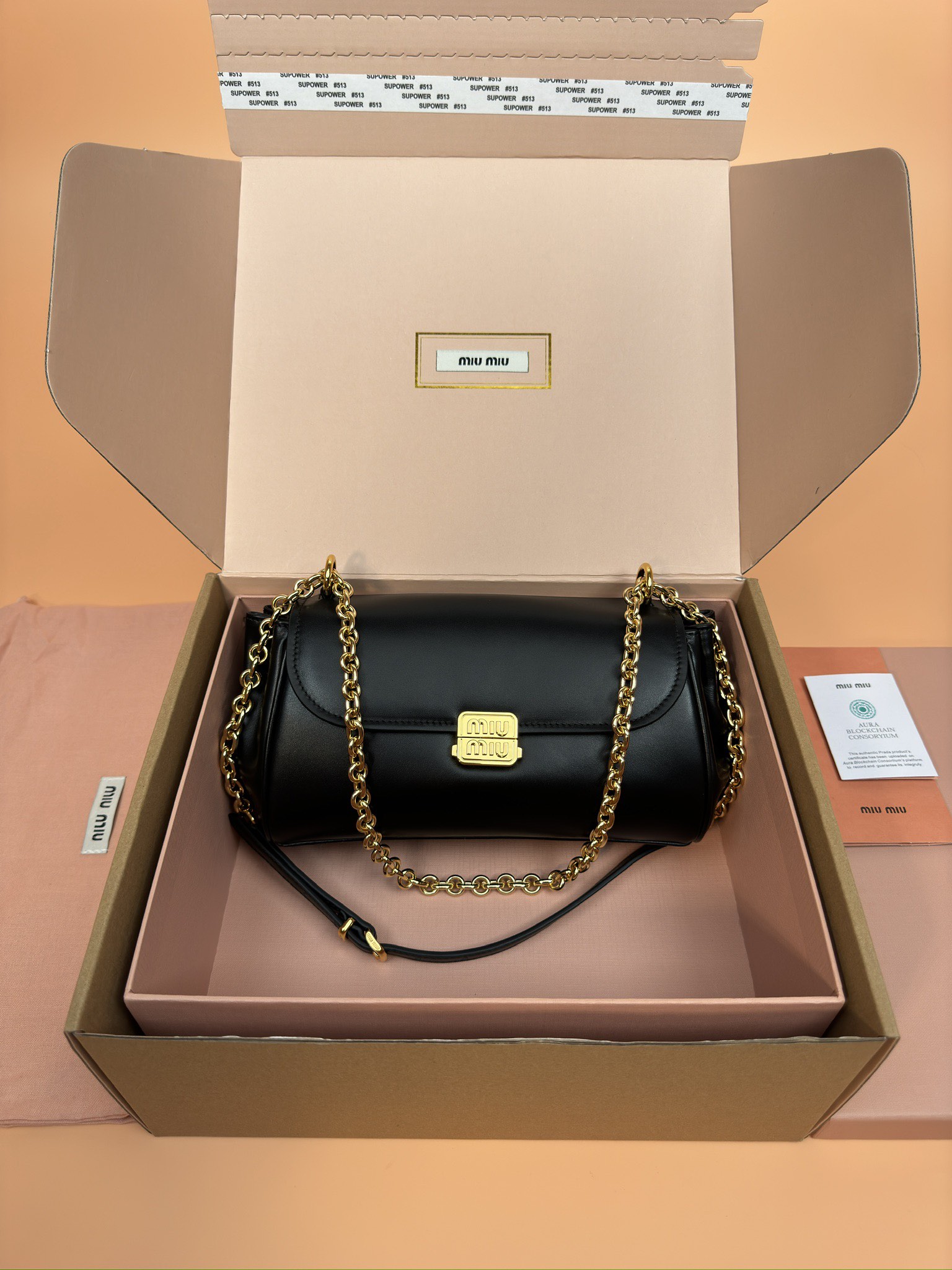 TOP Miu Miu Leather Shoulder Bag with Chain 24x14x7.5cm - 3 Colors