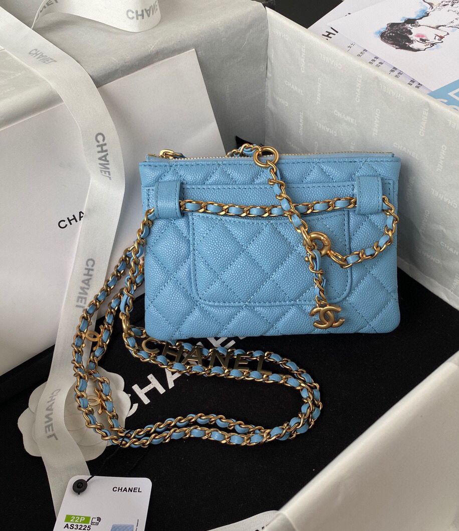 TOP CHANEL Waist Bag  - Blue & GHW