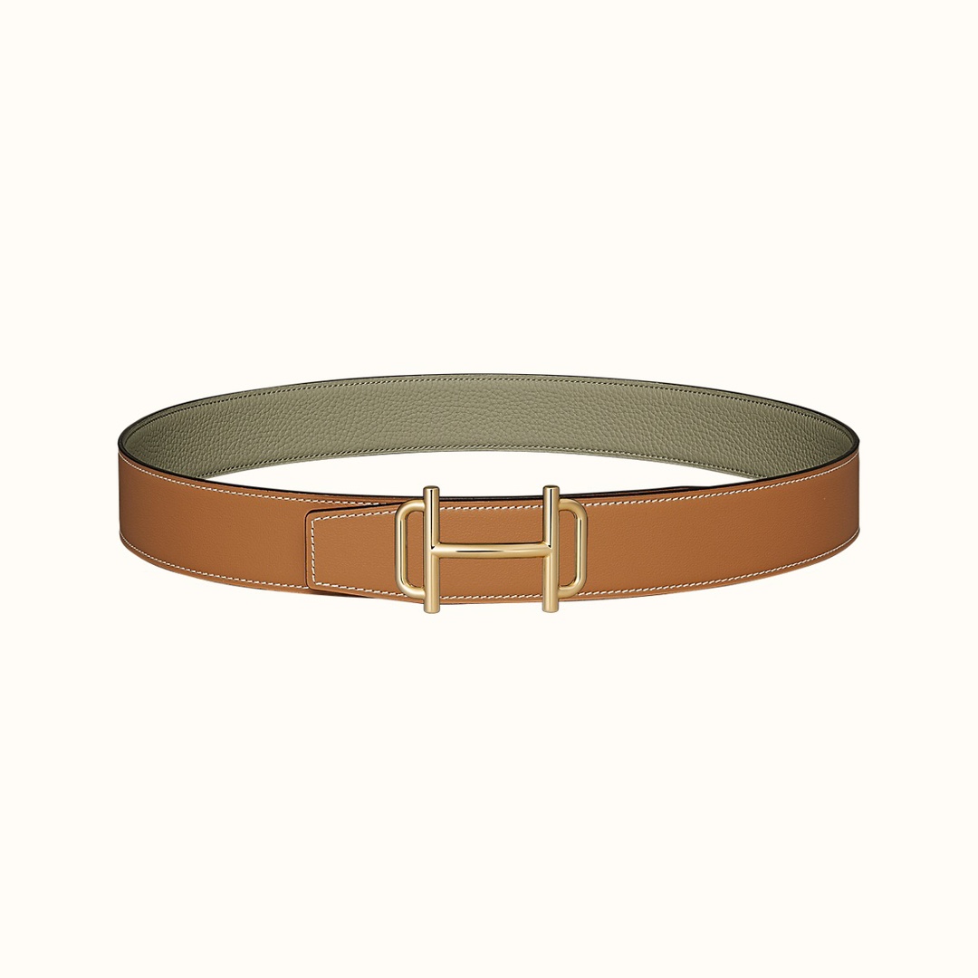 TOP HERMES Reversible Waist Belt - Brown