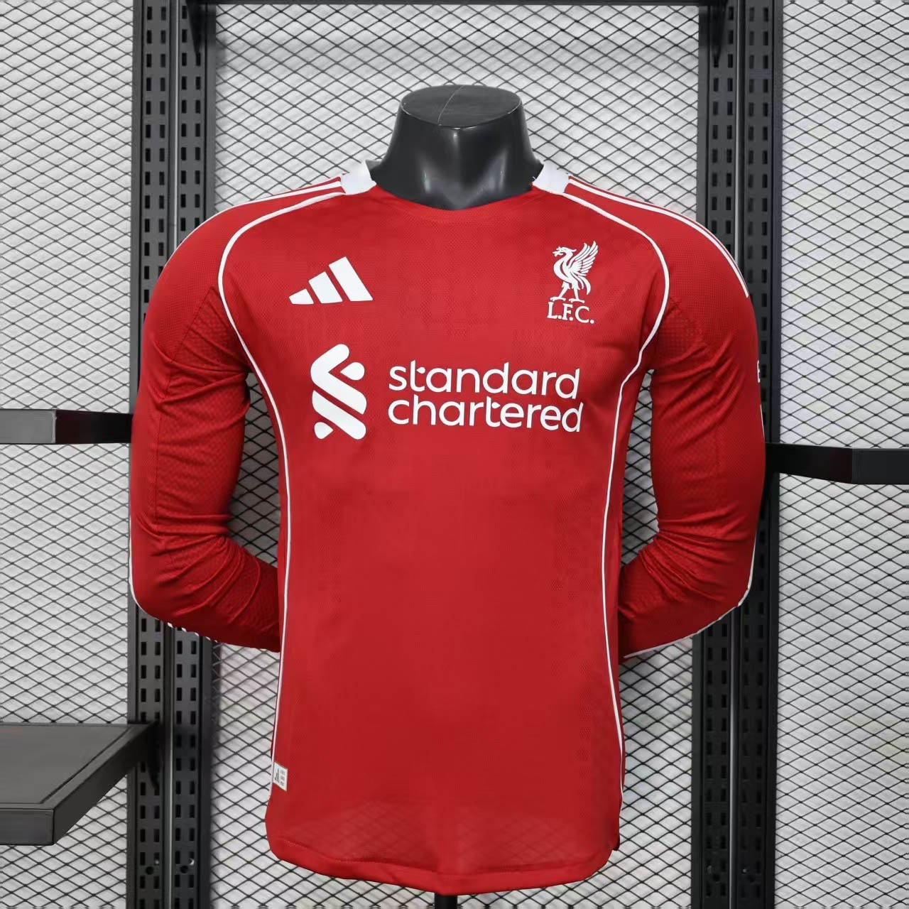 2025/2026 Player Version Long Sleeve Liverpool Home Football Shirt 1:1 Thai Quality