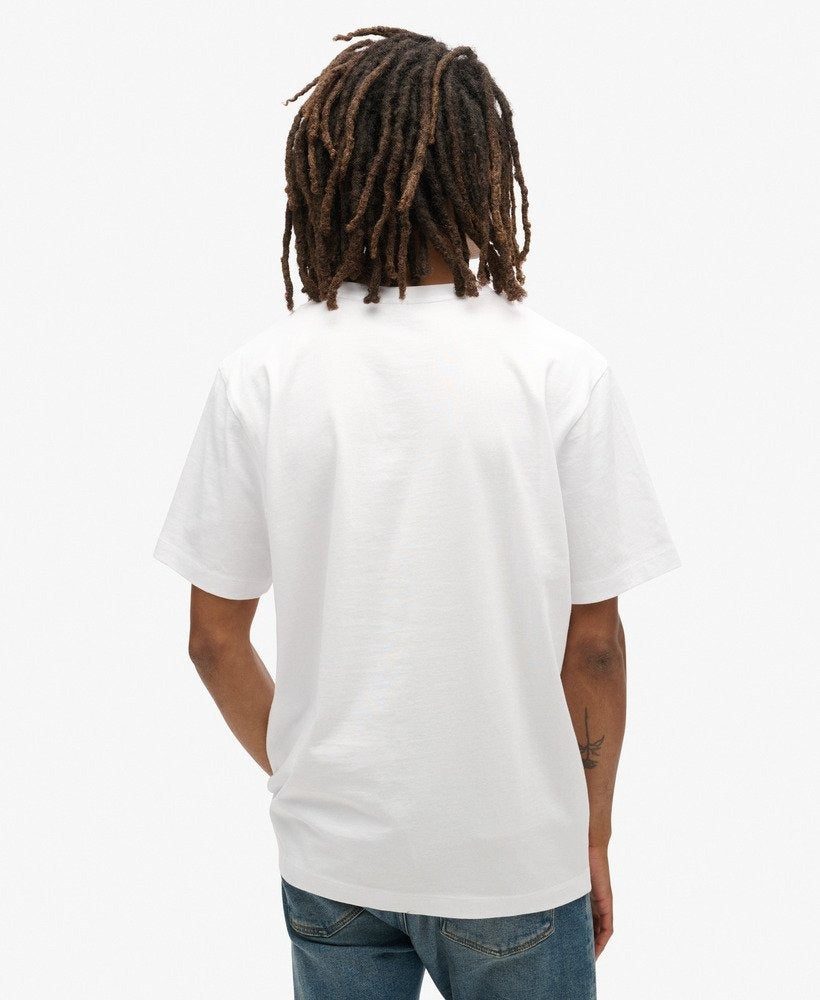 Micro Logo Graphic Loose Tee | Brilliant White
