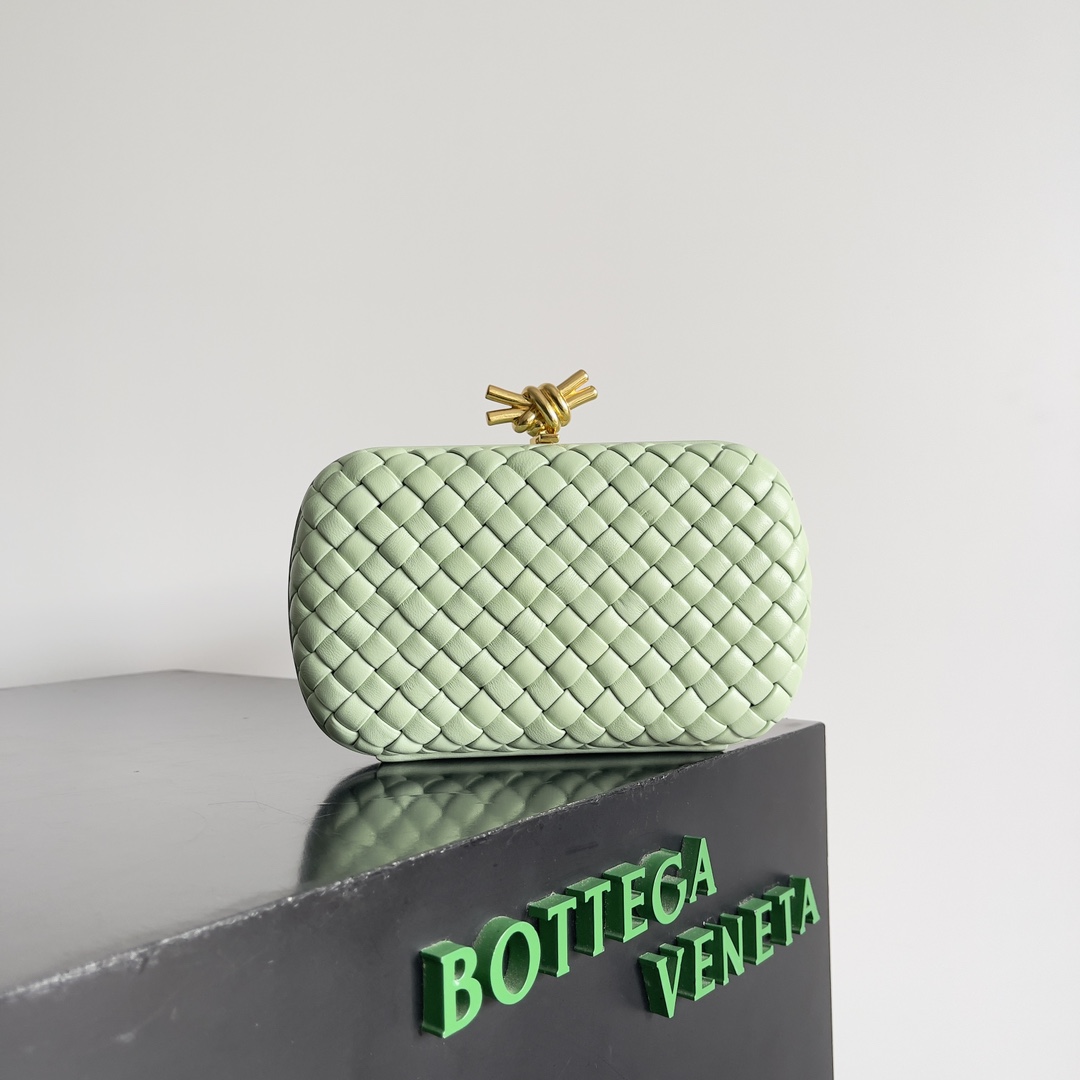 TOP Bottega Veneta BV BV Knot Weave Bag 20.5x6x12.5 cm - Green