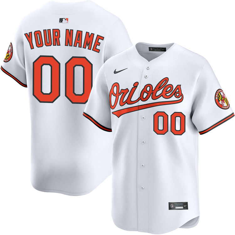 Baltimore Orioles White Custom Jersey