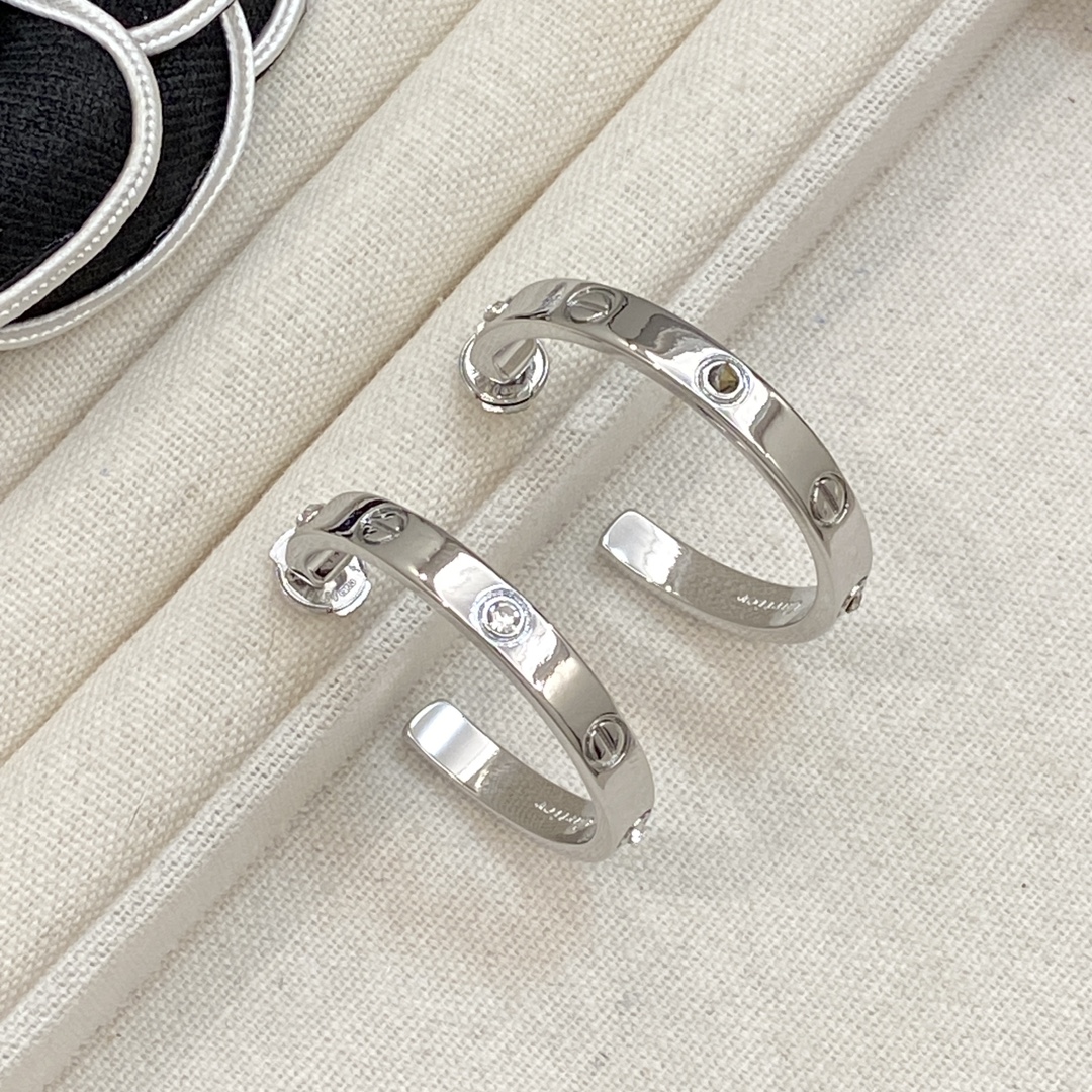 TOP Cartier Round Earrings - 3 Color
