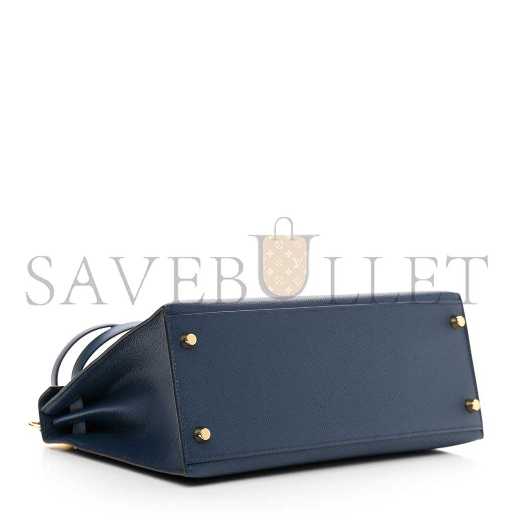 HERMÈS EPSOM KELLY SELLIER 28 BLEU DE MALTE (28*22*10cm)