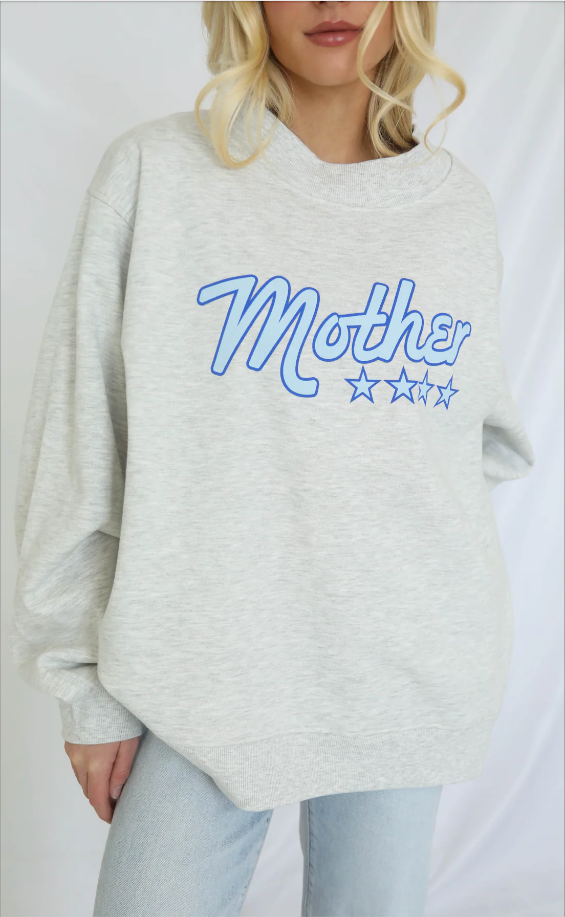 charlie southern: mother star mock neck - blue