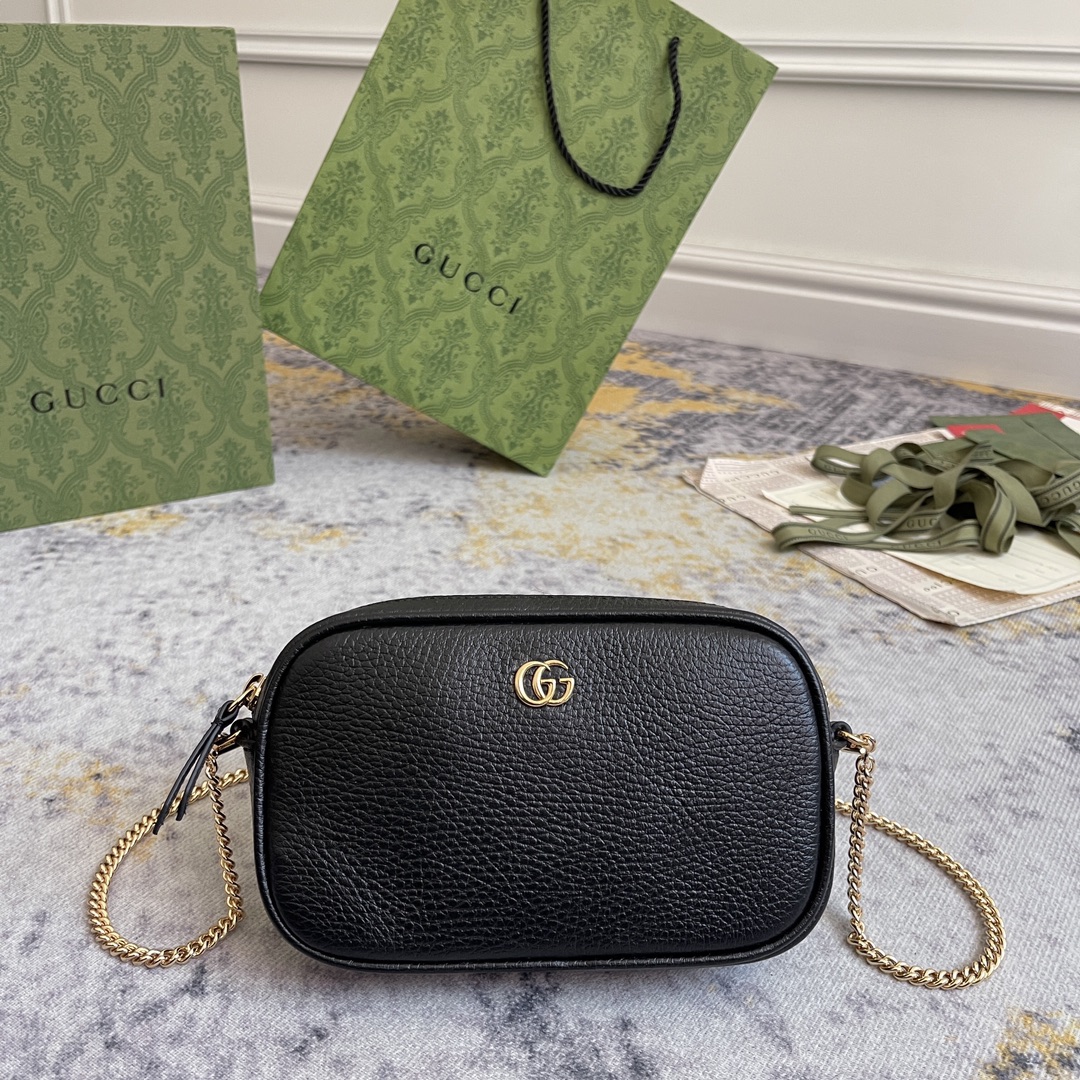 TOP GUCCI Mini Leather Chain Bags 18.5X11X4CM - 3 Colour