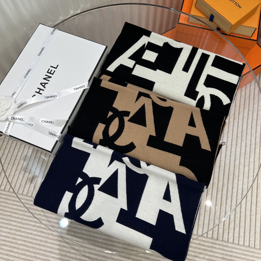 TOP CHANEL CC Scarf 190*40cm - 3 Colors
