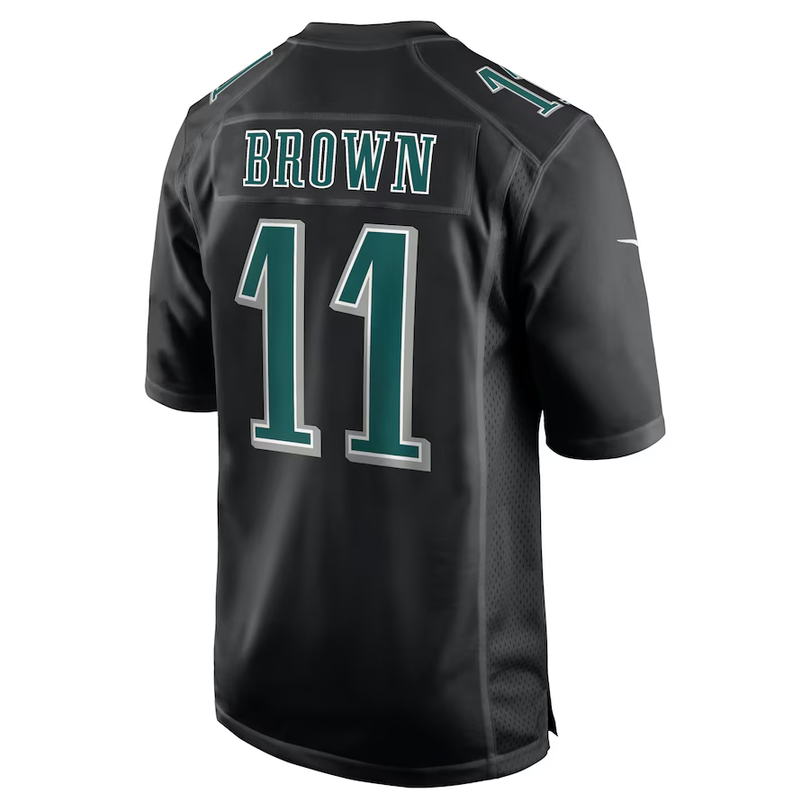 Philadelphia Eagles A.J. Brown Carbon Black Super Bowl LIX Fashion Game  Jersey