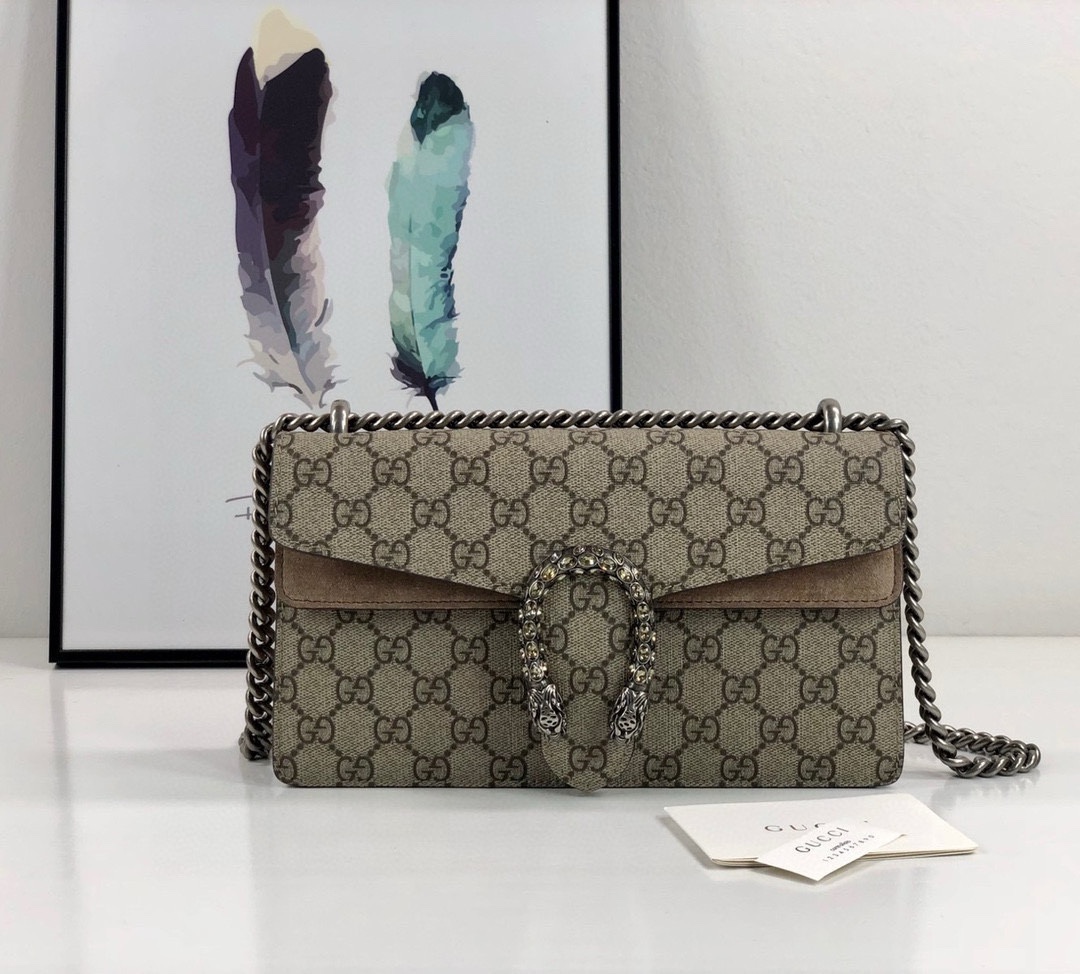 TOP GUCCI Dionysus Bag Mini Chain Bag 25X14X8cm - Brown