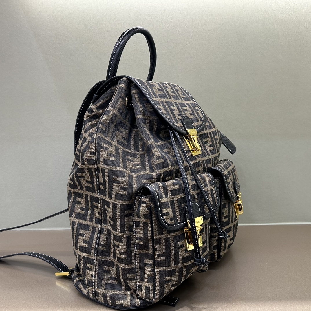 TOP FENDI Monogram Backpack 32x5x38cm - Brown