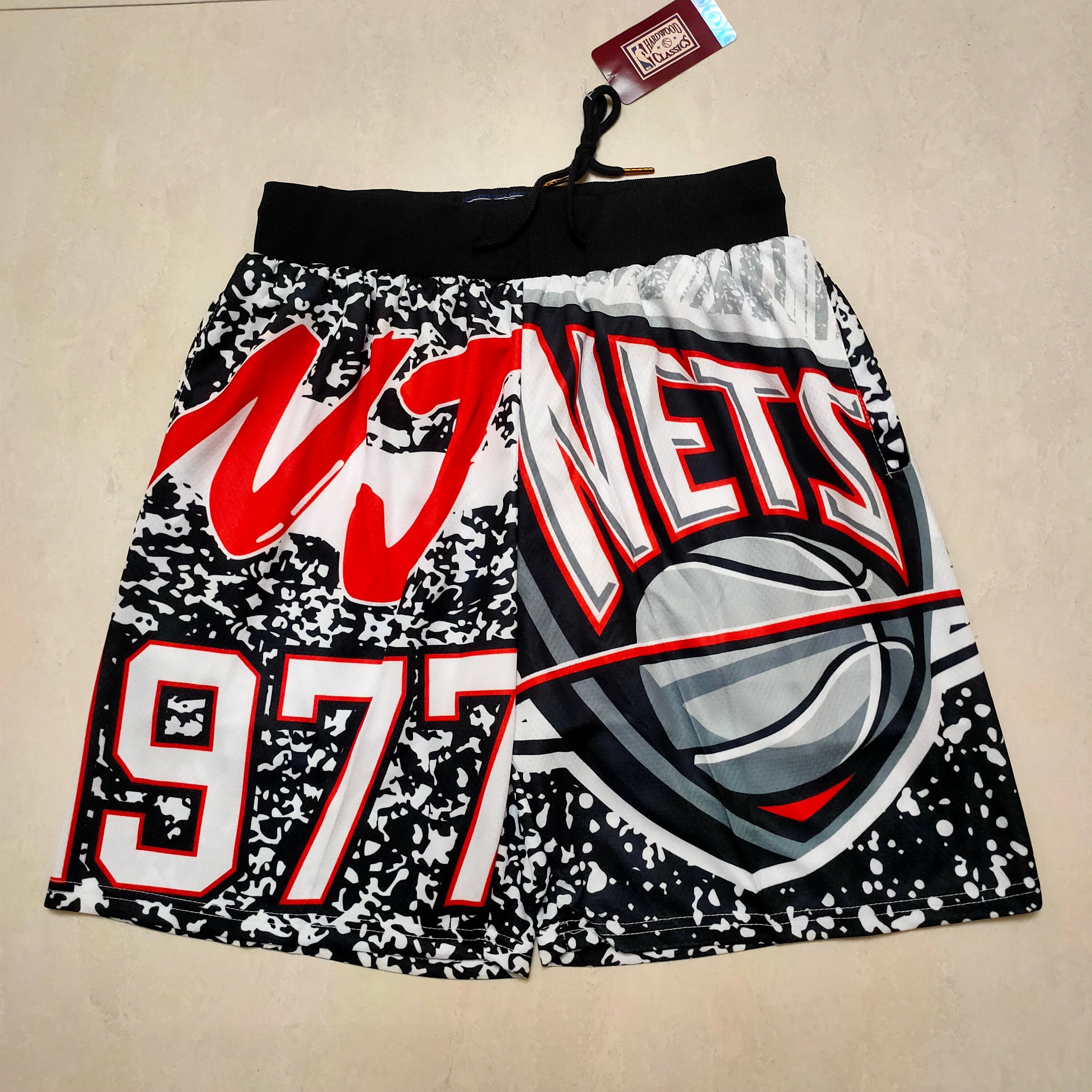 Brooklyn Nets MitchellNessMN Team Logo Pants